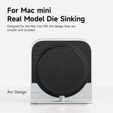 Hagibis Vertical Stand for Mac Mini M4/M4 Pro Aluminum Alloy Laptop Desktop Stand Anti-Slip Adjustable Holder For New Mac mini